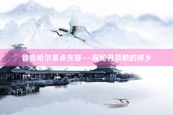 皆皆哈尔景点先容——探秘丹顶鹤的梓乡